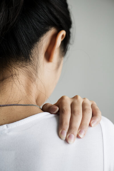 woman suffering back pain
